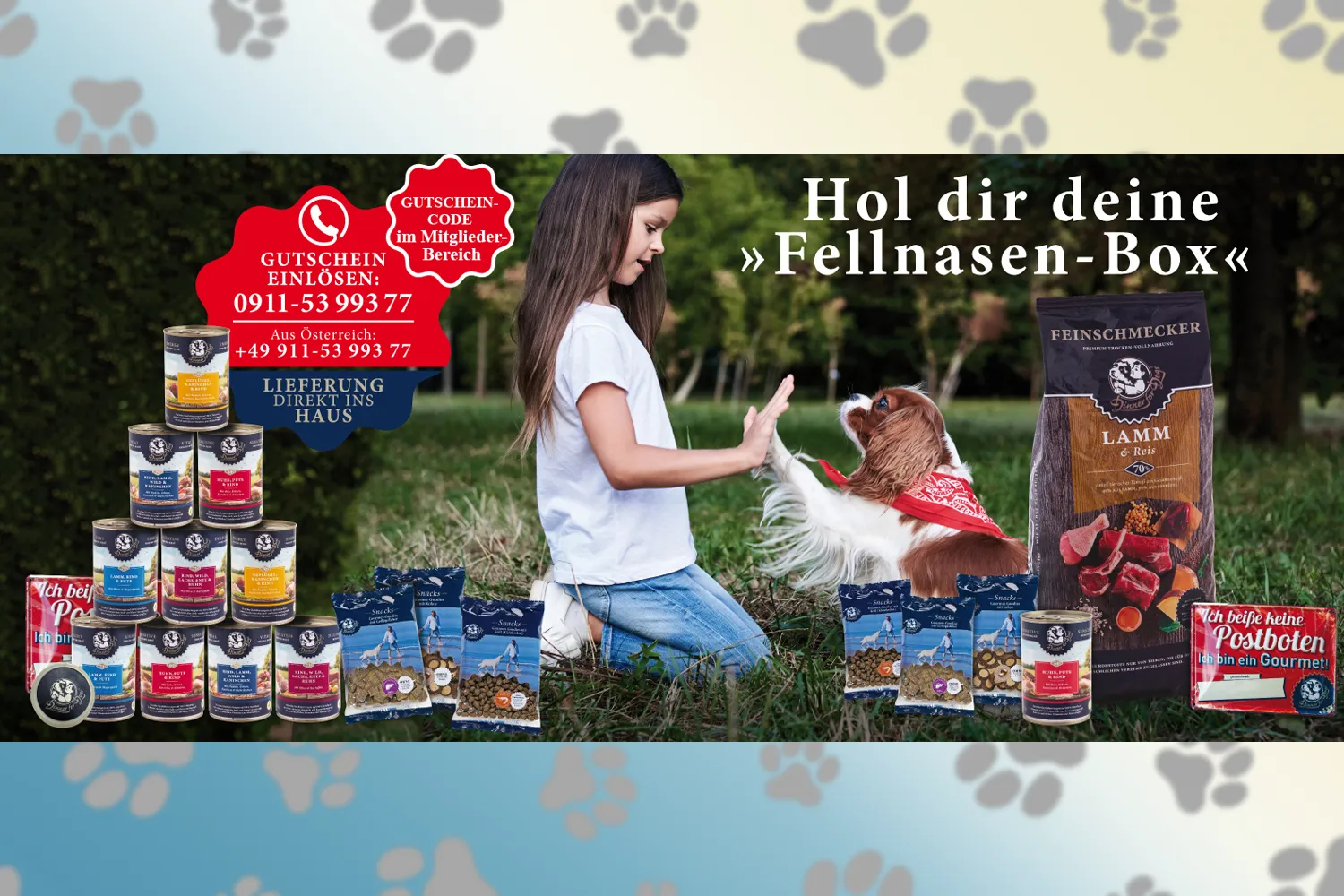 Dinner for Dogs Fellnasenbox 50% Rabatt